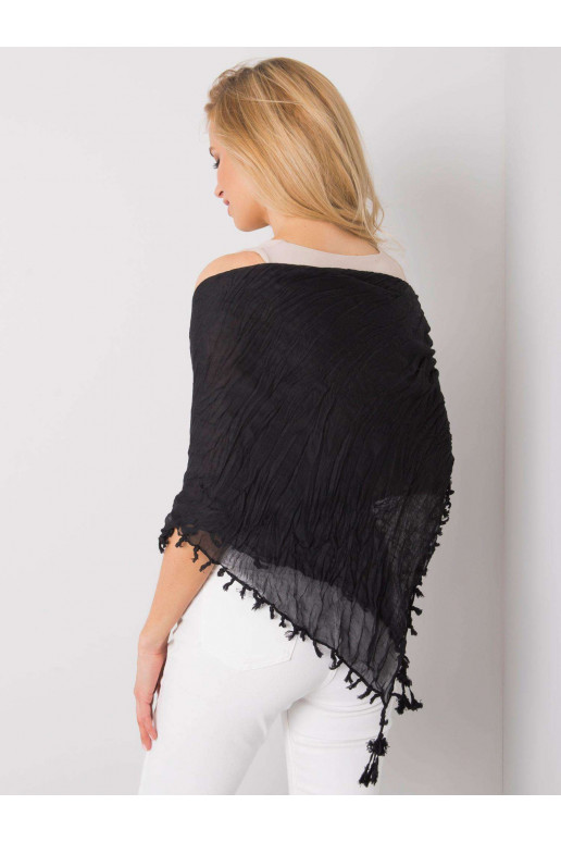 Černý šátek s třásněmi