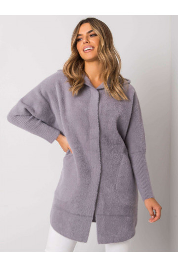 Carolynin šedý kabát z alpaky 2