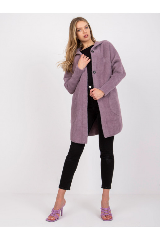 Světle fialový kabát Carolyn z alpaky