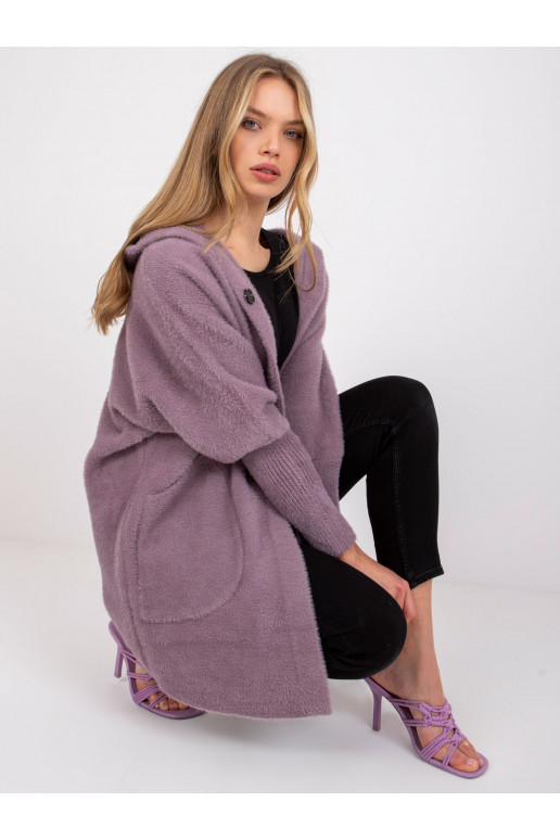 Světle fialový kabát Carolyn z alpaky
