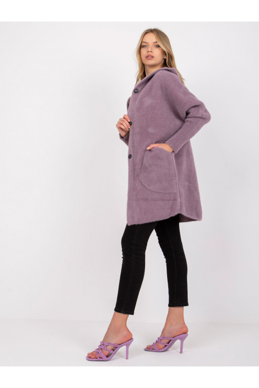 Světle fialový kabát Carolyn z alpaky