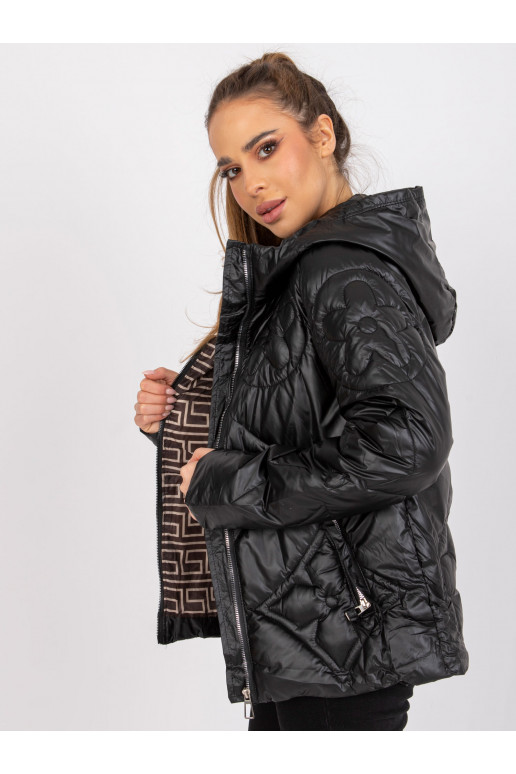 Hanojská černá přechodová bunda s kapucí Hanojská černá přechodová bunda s kapucí