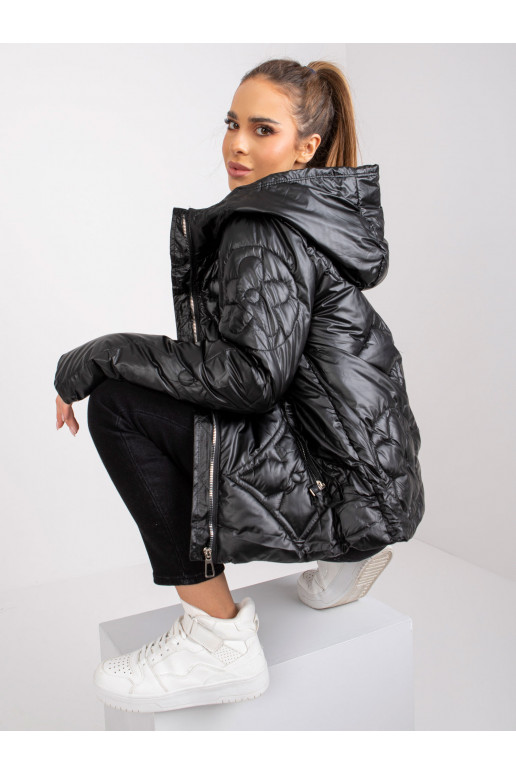 Hanojská černá přechodová bunda s kapucí Hanojská černá přechodová bunda s kapucí