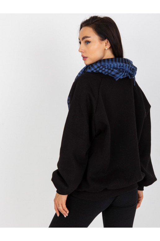 Tmavě modro-černý arafatkový šátek s...