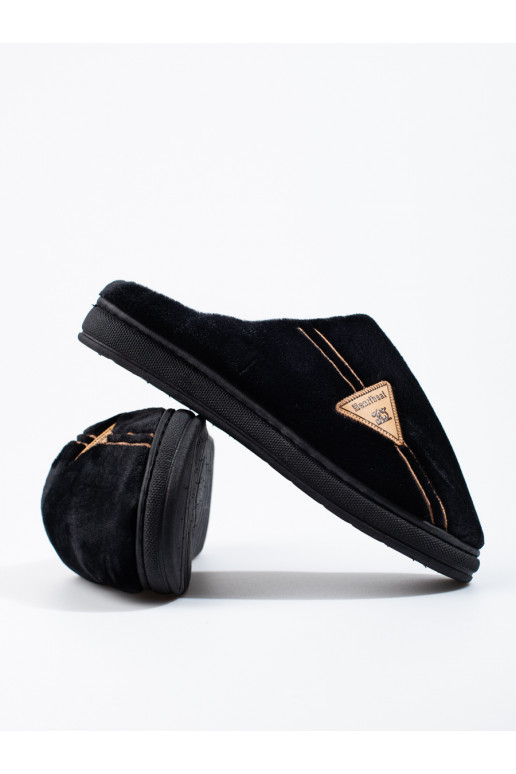 Teplé černé pánské pantofle Shelovet
