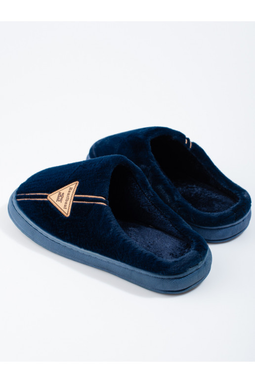 Teplé tmavě modré pánské pantofle Shelovet
