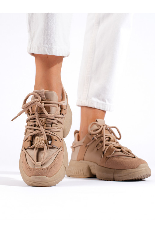 Dámské béžové sneakersy Shelovet se zatahovaním