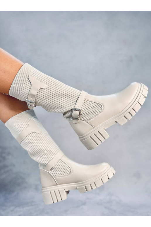 Ilgaauliai batai smėlio spalvos RHEA... Ilgaauliai batai smėlio spalvos RHEA...