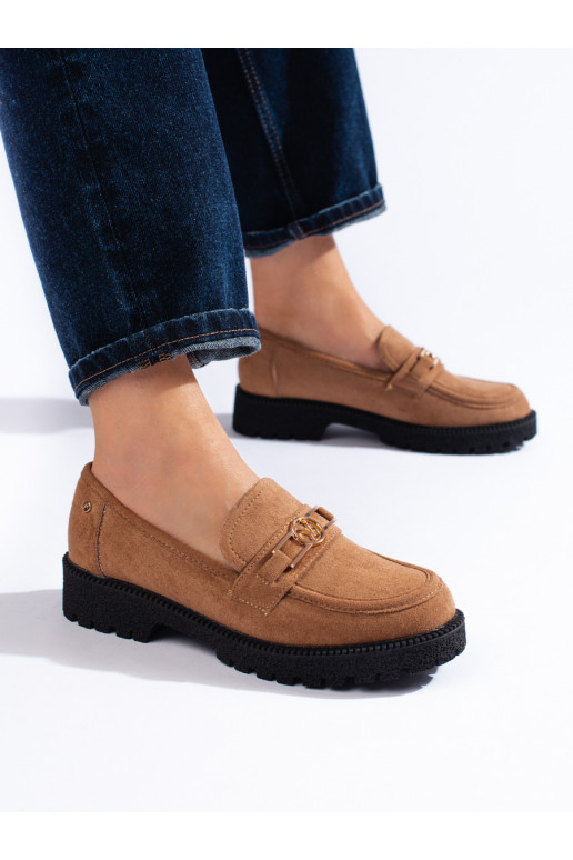 Semišové dámské mokasíny Potocki camelové