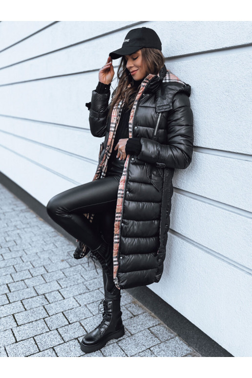 Dámský zimní kabát SPRUCE Barva černá...