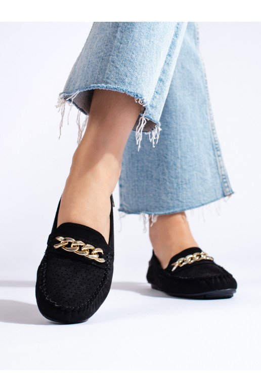 Ażurowe lekkie mokasyny z łańcuszkiem shelovet 