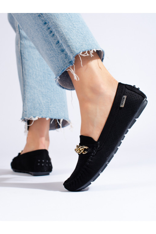 Ażurowe lekkie mokasyny z łańcuszkiem shelovet 