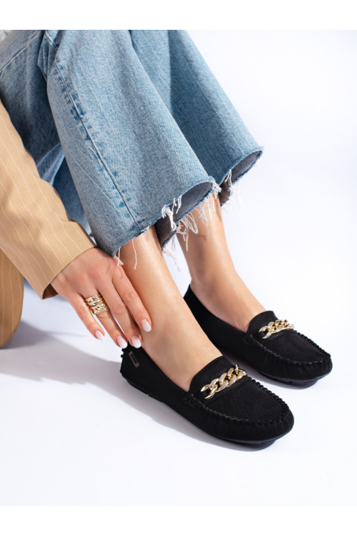 Ażurowe lekkie mokasyny z łańcuszkiem shelovet 