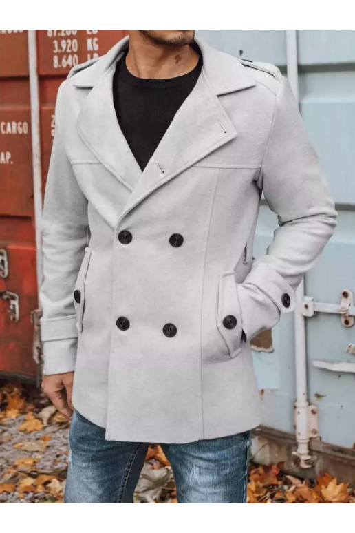 Pánský dvouřadý kabát světle šedý... Pánský dvouřadý kabát světle šedý...