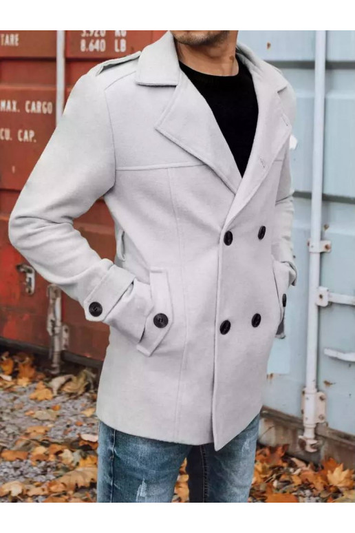 Pánský dvouřadý kabát světle šedý... Pánský dvouřadý kabát světle šedý...