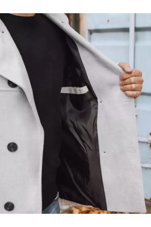 Pánský dvouřadý kabát světle šedý... Pánský dvouřadý kabát světle šedý...