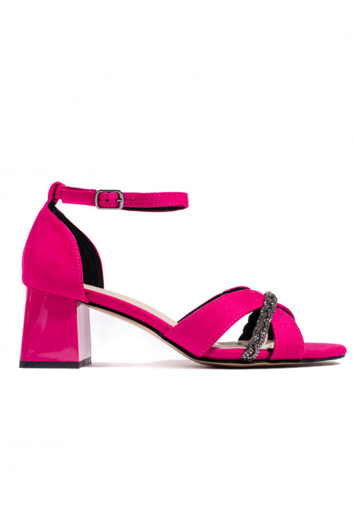 Semišové dámské sandály fuchsiové