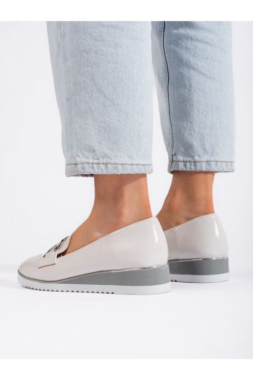 Bílé dámské lordsy na platformě