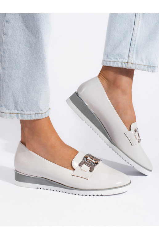 Bílé dámské lordsy na platformě