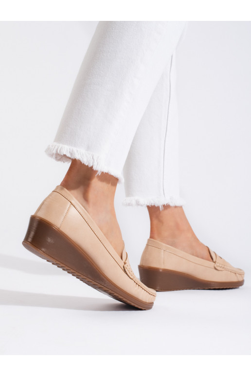 Mokasíny dámské béžové