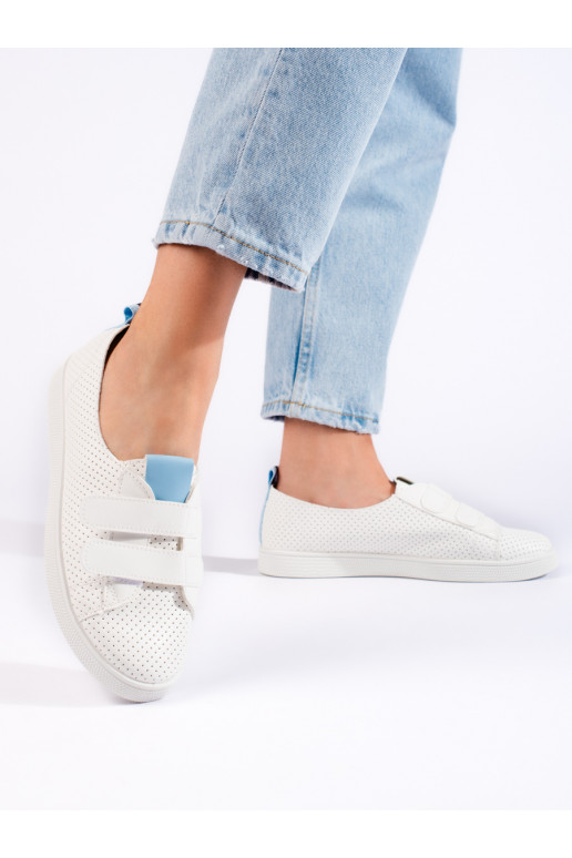 Dámské tenisky bílé na suchý zip