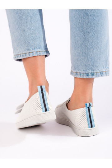 Dámské tenisky bílé na suchý zip 2