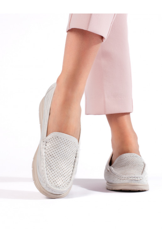 Dámské bílé mokasíny