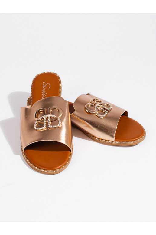 Stylové dámské zlaté nazouváky