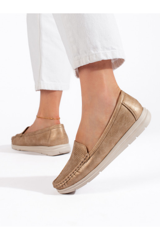 Dámské zlaté mokasíny