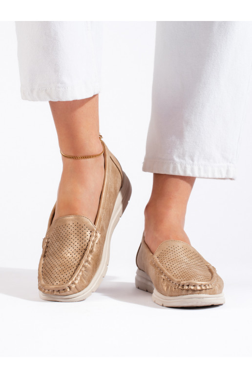 Dámské zlaté mokasíny