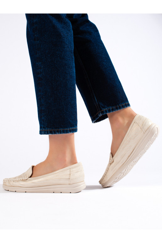 Dámské béžové mokasíny