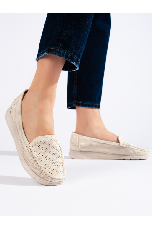 Dámské béžové mokasíny