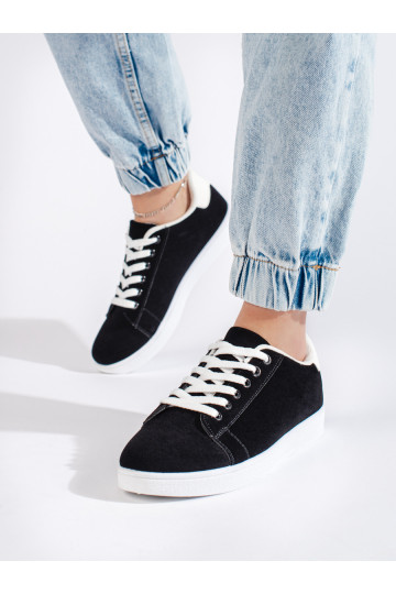 Černé semišové dámské tenisky