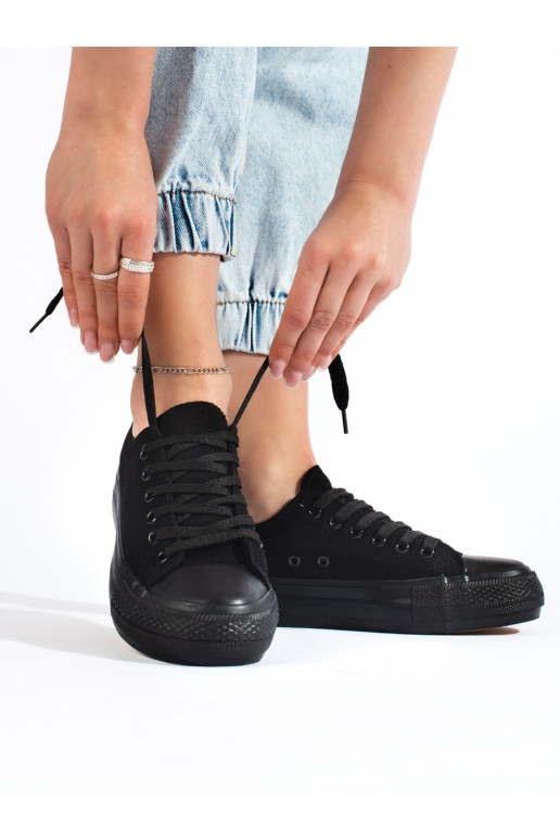 Černé dámské tenisky na platformě