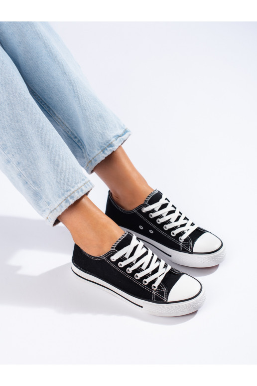 Černé klasické růžové tenisky