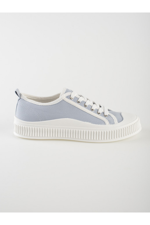 Světle modré dámské tenisky na platformě