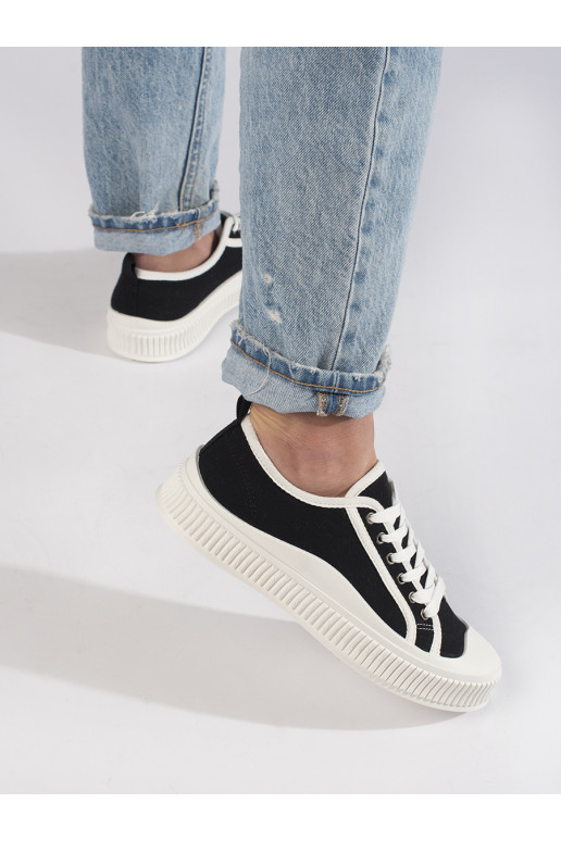 Černé dámské tenisky na platformě