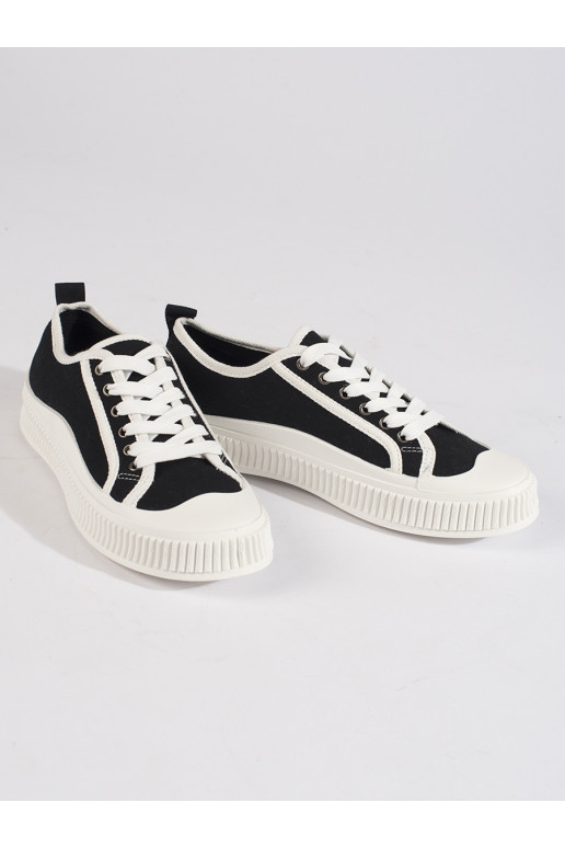 Černé dámské tenisky na platformě