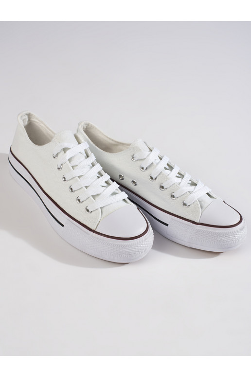 Bílé dámské tenisky na platformě