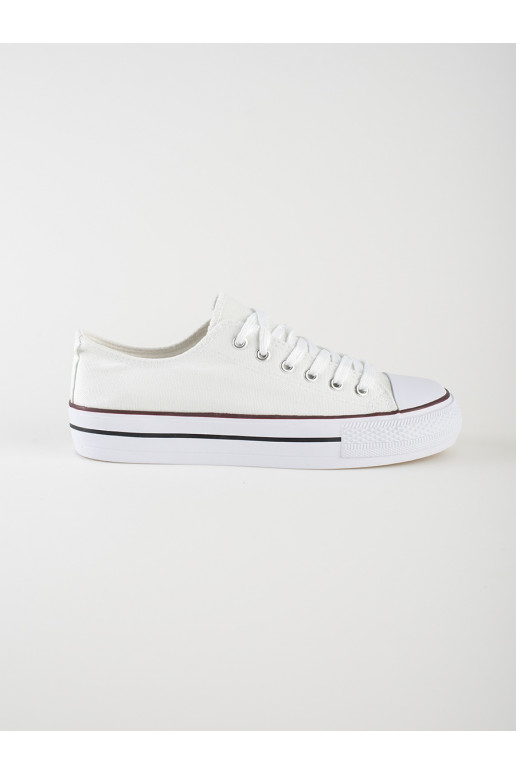 Bílé dámské tenisky na platformě