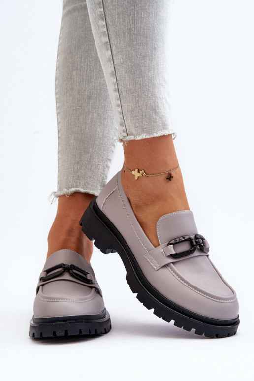 Mokasinai pilkos spalvos Imbleria Mokasinai pilkos spalvos Imbleria