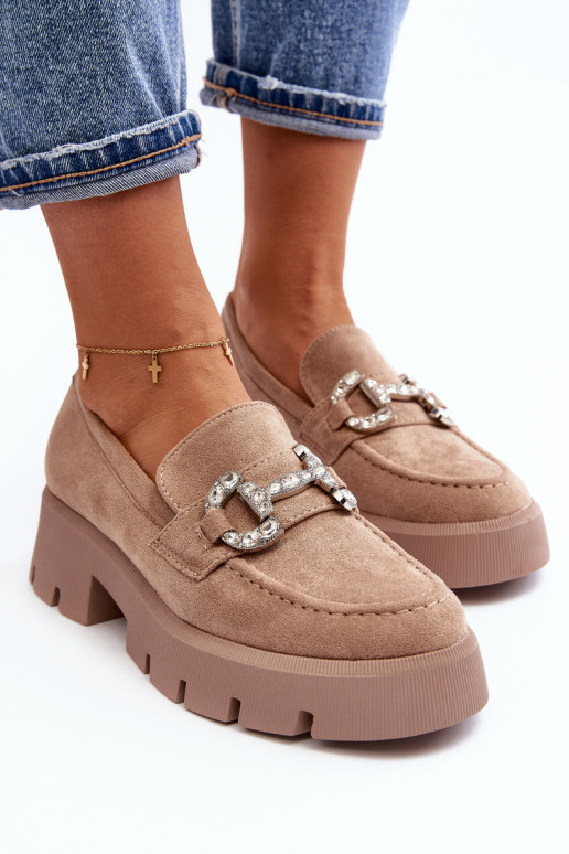 Mokasinai su ornamentais smėlio... Mokasinai su ornamentais smėlio...