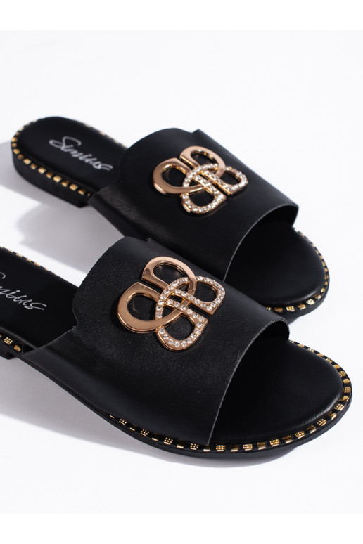 Stylové dámské černé nazouváky