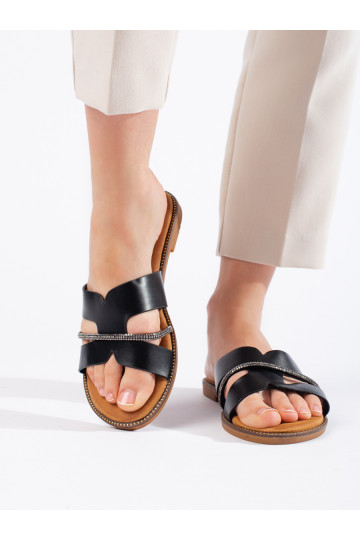 Elegantní dámské černé nazouváky 2