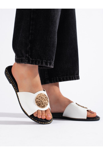 Elegantní béžové dámské nazouváky 2