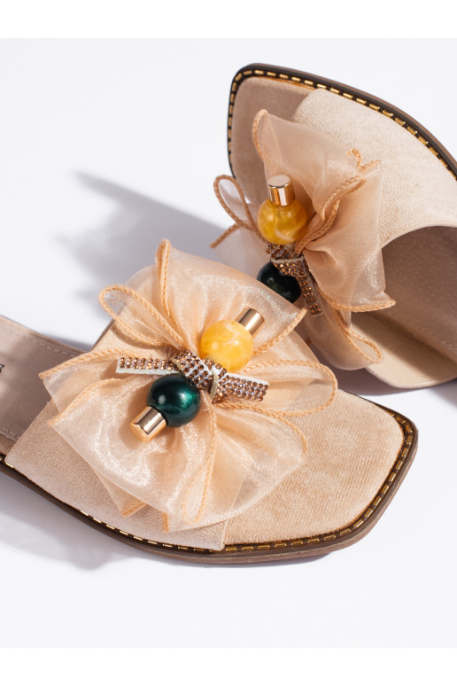 Béžové klasické dámské nazouváky Béžové klasické dámské nazouváky