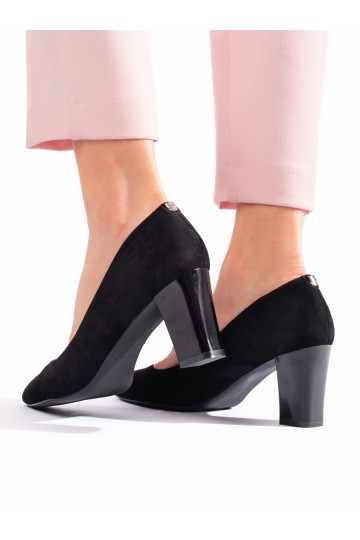 Dámské černé lodičky na širokém podpatku 2