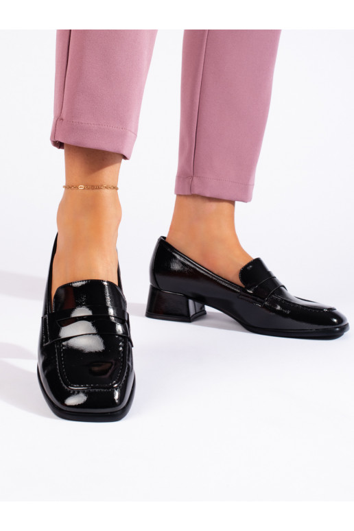 Lakované mokasíny černé Sergio Leone