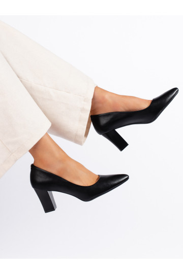 Dámské černé lodičky na sloupku Sergio Leone 2