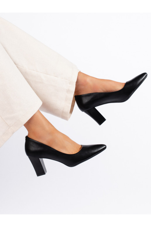 Dámské černé lodičky na sloupku Sergio Leone